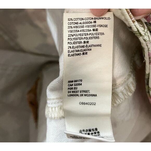 We The Free Pink and White Flare Jeans with Floral Design - Picture 3 of 5